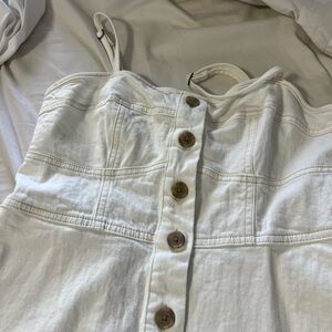 Universal Thread Cream Smocked Top